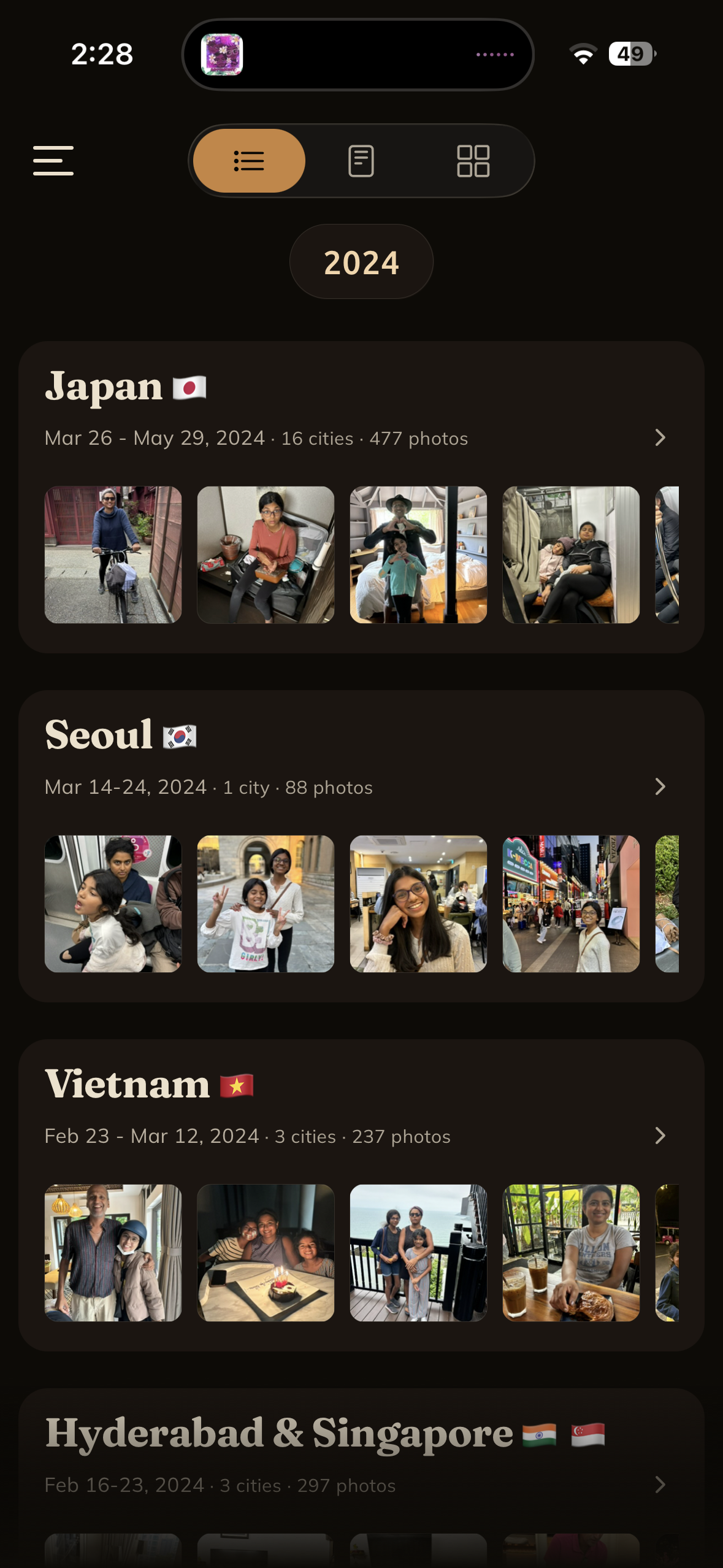 Globe Trotter screen